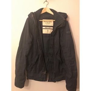 A&F men’s military jacket wakely size small navy